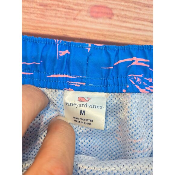 Vineyard Vines Men's Blue & Orange Swim Trunks Medium - Picture 3 of 7